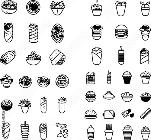 shawarma Middle Eastern cuisine wrap food icon meat chicken shawarma beef shawarma lamb shawarma food design pita grilled meat shawarma sandwich savory food art shawarma plate shawarm