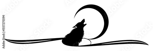 vector illustration wolf for a halloween day