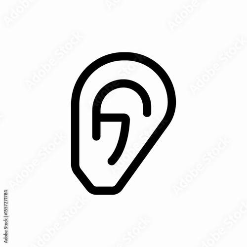 accessibility hearing aid support icon vector sign