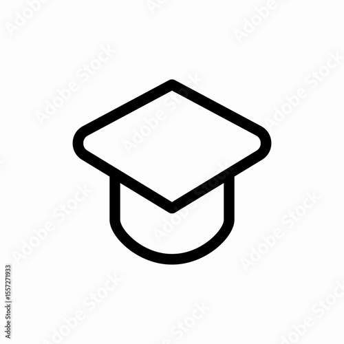graduation cap education learning icon vector sign