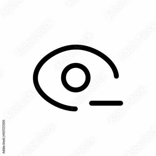 eye view visibility minus icon vector sign