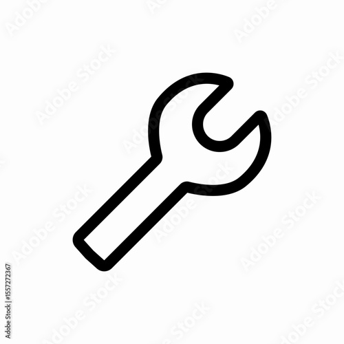 wrench tool repair fix icon vector sign