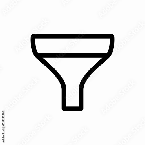 filter funnel sort tool icon vector sign