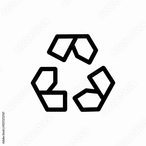 recycle refresh environment green icon vector sign
