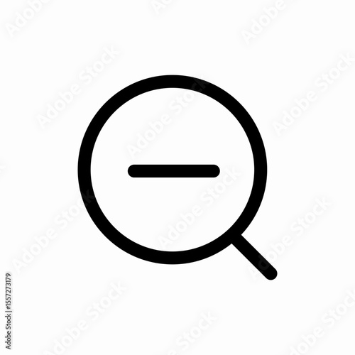 magnifying glass minus icon vector sign