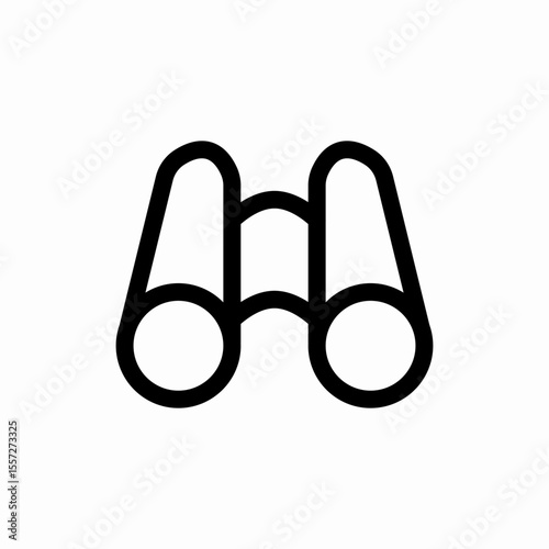 binoculars view search observe icon vector sign