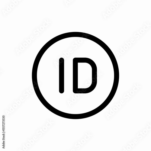 identification card badge id icon vector sign