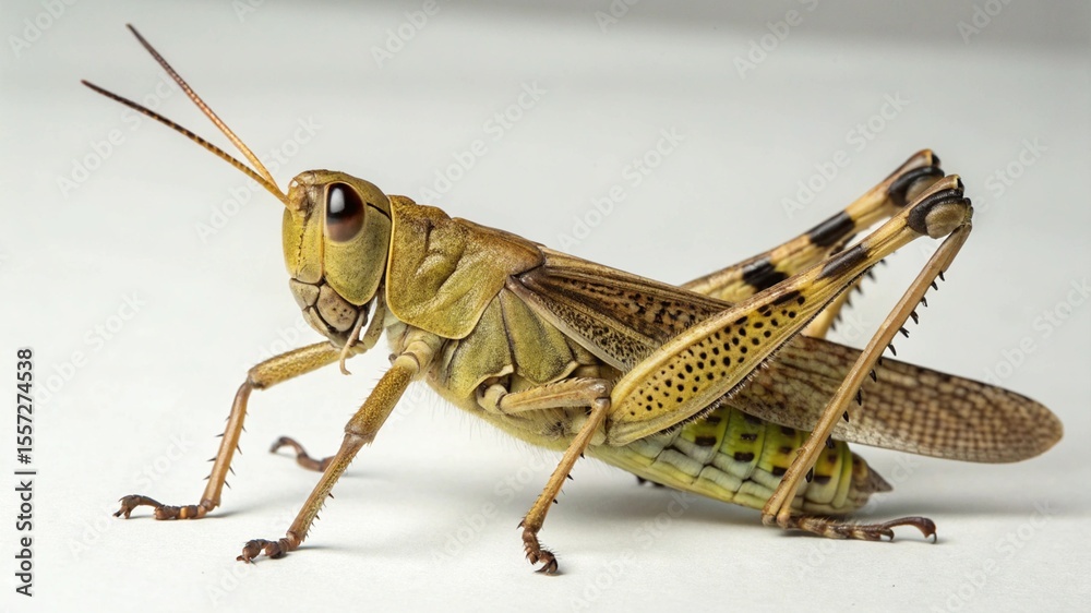 Grasshopper on studio background Grasshopper on studio background