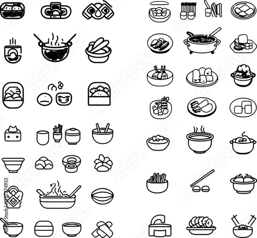 hot pot Chinese cuisine broth food icon hot pot dish savory food design boiling vegetables meat food art food styling food presentation hot pot bowl hot pot symbol spicy hot pot broth