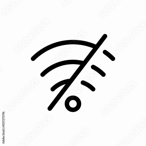 wifi off disconnected signal icon vector sign