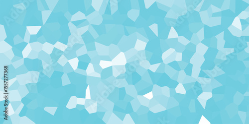Abstract background featuring a cool tone mosaic pattern composed of varying shades of blue and white, providing a visually appealing and versatile design element.