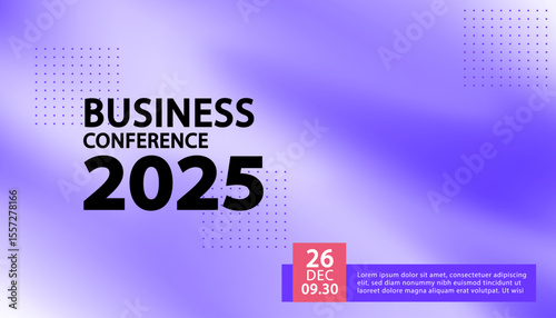 Banner to the online conference background. Web media event. Dynamic Background. Futuristic Poster for Corporate Meeting, Online Courses, Webinar, Seminar. Conference, Business Event Announcement.