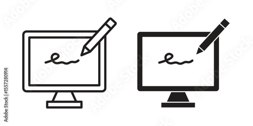 Electronic signature icon