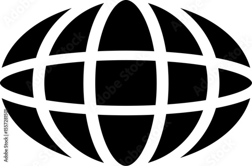 icon globe abstract geometric