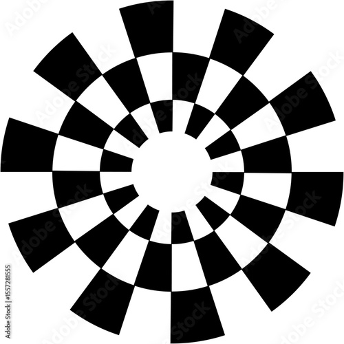 black and white checkered pattern