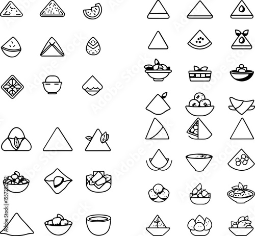 samosa Indian cuisine pastry food icon savory fried food design stuffed pastry food art crispy food styling food presentation samosa dish food garnish traditional food samosa icon sam