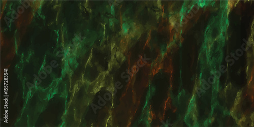Abstract emerald and rust toned fluid texture artwork featuring artistic watercolor effect ideal for unique digital backgrounds and creative design projects