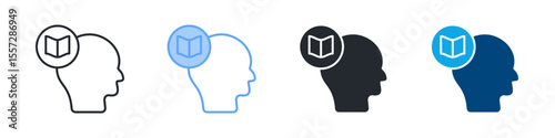Wise Icon Set Multiple Style. Designed In Outline, Blue, Glyph, Dual Tone