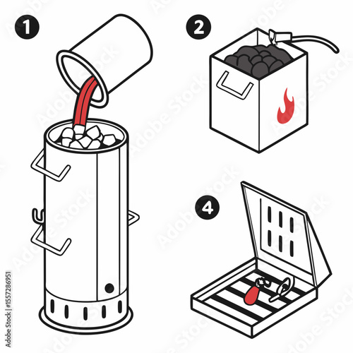 Barbecue charcoal starter instructions chimney ignition