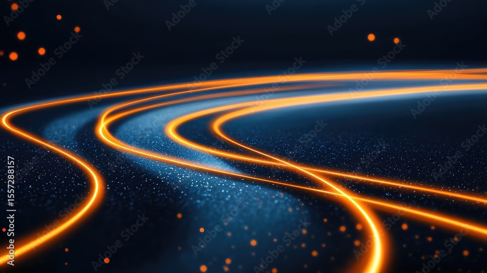 Fototapeta premium Abstract design with swirling, glowing lines.