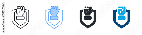 Bravery Icon Set Multiple Style. Designed In Outline, Blue, Glyph, Dual Tone