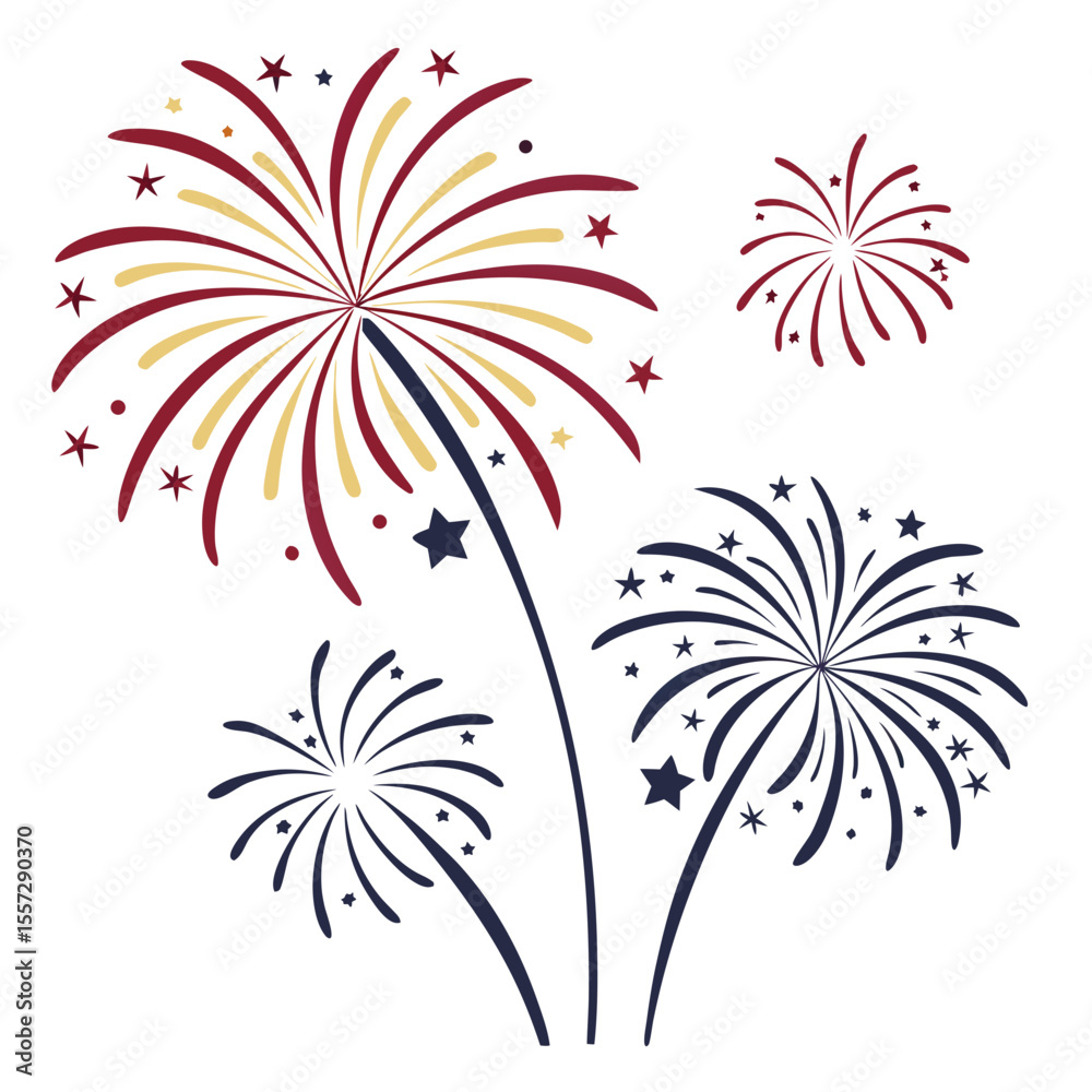 Fototapeta premium Festive Fireworks Display celebration explosion