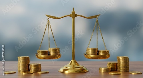 Monedas de equilibrio en escalas que simbolizan la estabilidad financiera y la estrategia de inversión