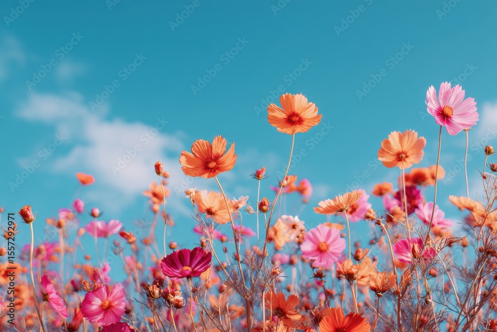 Obraz premium Vibrant psychedelic flower photos showcasing enchanting colors and calming skies for nature enthusiasts and creative souls