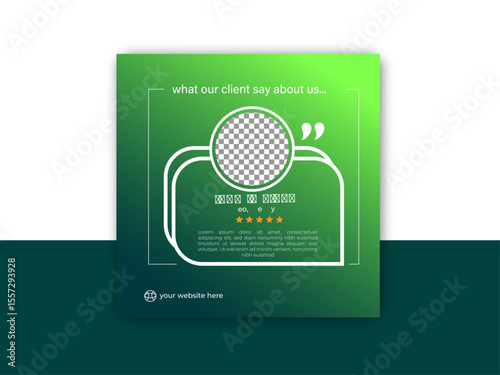 client review testimonial design template