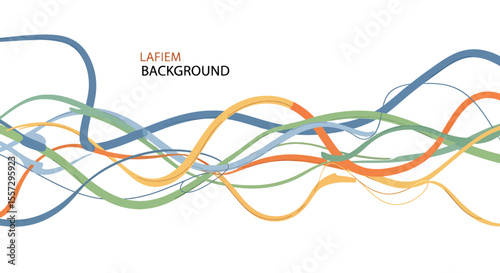 Abstract Wavy Lines Background Design Colorful, Fluid, and Dynamic Vector Illustration