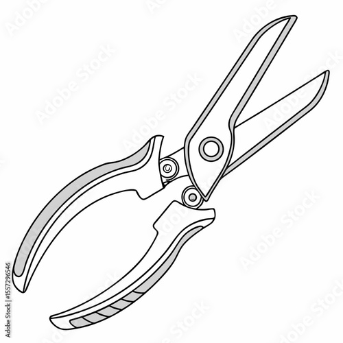 Garden shears with gray handles pruning shears secateurs
