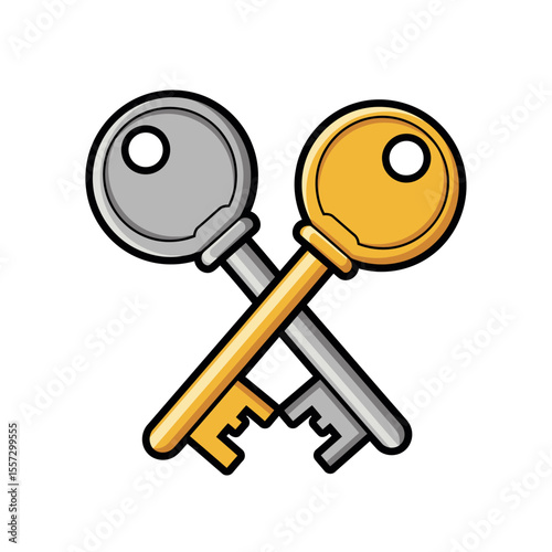 Minimalist icon of the keys of heaven