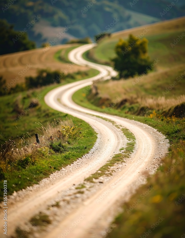 Tilt-Shift of Rural Dirt Road Tilt-Shift of Rural Dirt Road