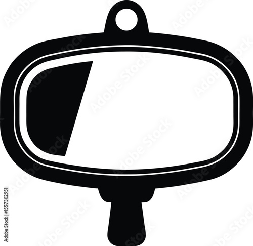 Rearview mirror, car accessory, side mirror icon, auto part vector, vehicle equipment illustration