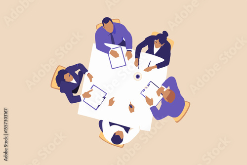 vector illustration of business people