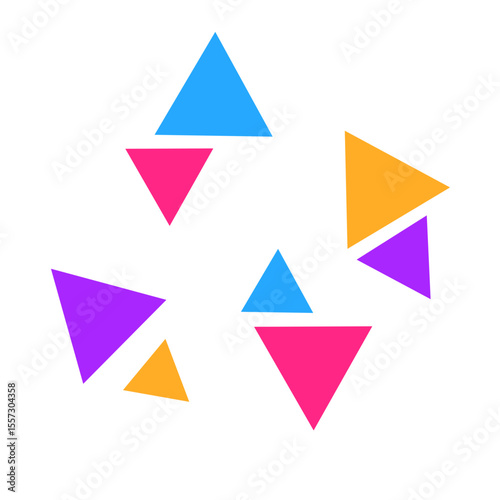 Free Download Colorful Triangle Shapes - GFXLoad