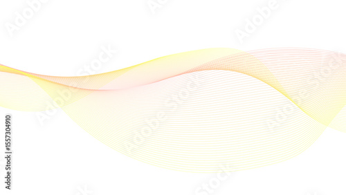Abstract orange wavy on white background, Orange abstract line waves on white background. Background lines wave abstract stripe design. White background,	