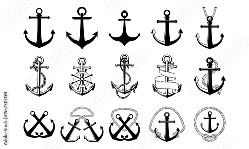 Silhouette of a Ship's Anchor