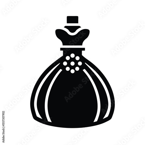 Elegant perfume bottle with floral design silhouette