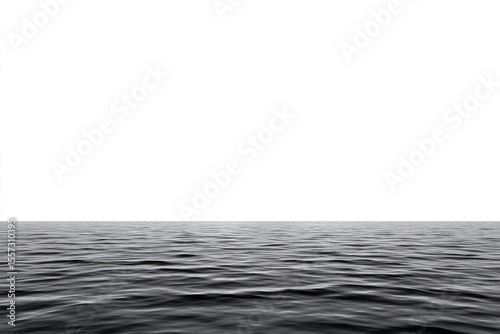 Serene Ocean Surface with Gentle Waves and Calm Horizon Line