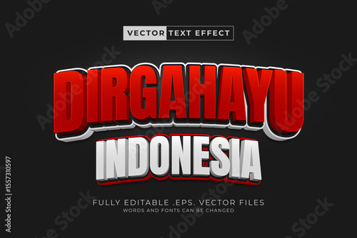 Dirgahayu or Longevity Indonesia Text Effect