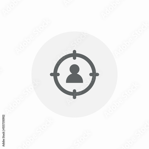 group target icon sign vector