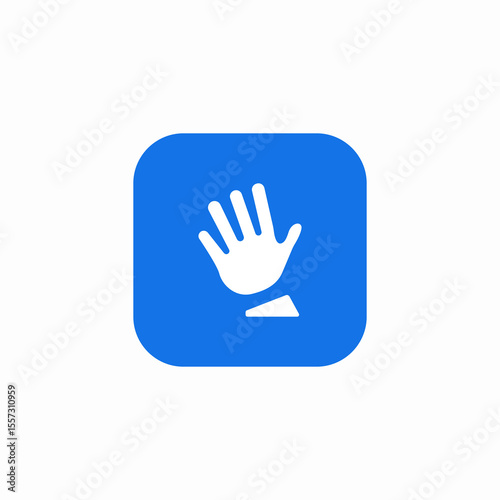 hand greeting icon sign vector