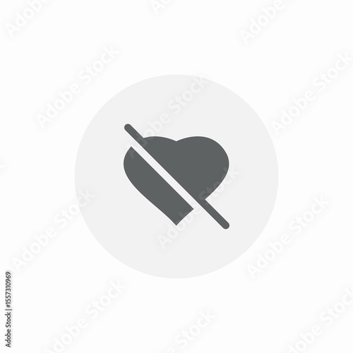 hide favorite content icon sign vector