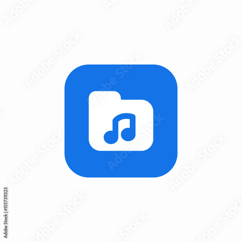 music track folder icon sign vector