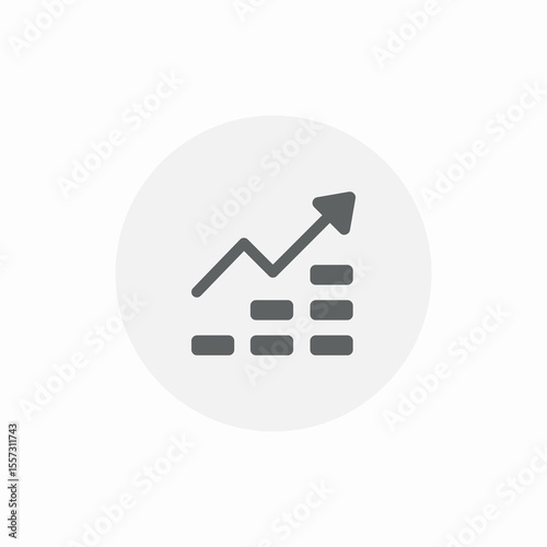 rising board icon sign vector