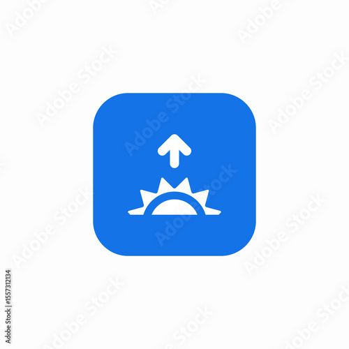 sun rising landscape icon sign vector