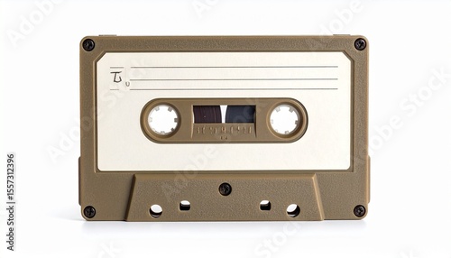 audio cassette isolated on white