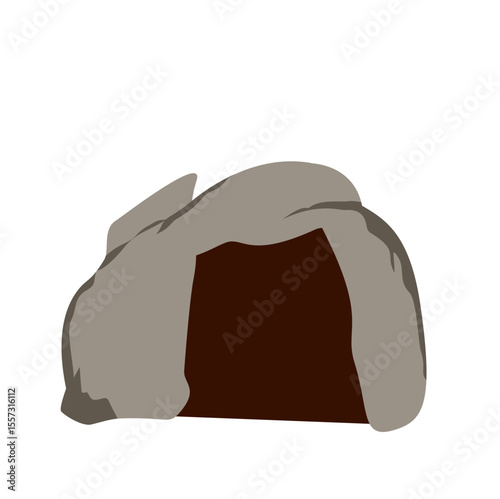Den Burrow In Rock Illustration