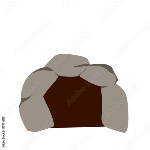 Den Burrow In Rock Illustration